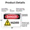 Signmission Hazard Danger Sign, Plastic, 18in W x 12in L, 2PK OS-2PACK-DS-P-1218-L-1301 - alternate 4